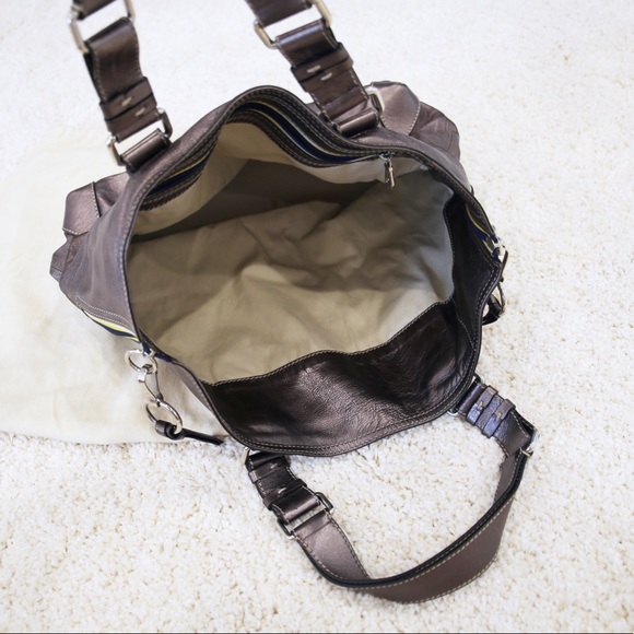 CHLOE Bronze Metallic Large Leather Studded Tote - Picture 3 of 4